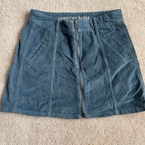 Navy blue ribbed skirt